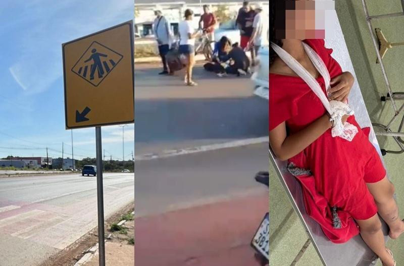 TRÊS IRMÃS SÃO ATROPELADAS NA FAIXA DE PEDESTRE EM MT; DUAS VÃO PASSAR POR CIRURGIA