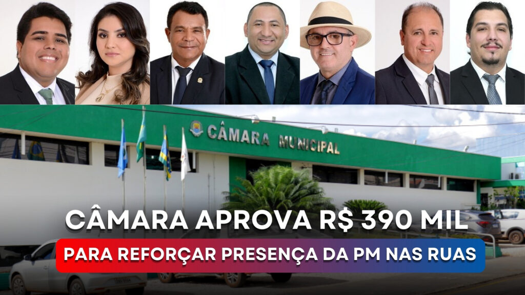 CÂMARA APROVA R$ 390 MIL PARA REFORÇAR PRESENÇA DA POLÍCIA MILITAR NAS RUAS