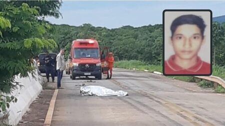 RAPAZ SEM CNH MORRE APÓS CAIR DE MOTO NO MEIO DE RODOVIA EM MT