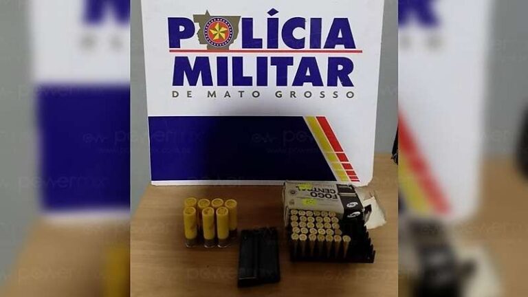 HOMEM É DETIDO EM NOVA MARILÂNDIA COM MUNIÇÕES APÓS DENÚNCIA DE AMEAÇA